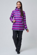 Оптом Женский зимний горнолыжный костюм  темно-фиолетового цвета 01937TF в Перми