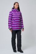 Оптом Женский зимний горнолыжный костюм  темно-фиолетового цвета 01937TF в Перми, фото 2
