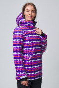 Оптом Женская зимняя горнолыжная куртка темно-фиолетового цвета 1937TF в Казани, фото 2