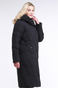 Оптом Куртка зимняя женская классическая одеяло черного цвета 191949_01Ch, фото 3