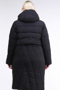 Оптом Куртка зимняя женская классическая одеяло черного цвета 191949_01Ch в Челябинске, фото 4