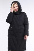 Оптом Куртка зимняя женская классическая одеяло черного цвета 191949_01Ch, фото 5