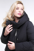 Оптом Куртка зимняя женская классическая одеяло черного цвета 191949_01Ch, фото 6