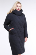 Оптом Куртка зимняя женская классическая одеяло темно-серого цвета 191949_11TC в Самаре, фото 3