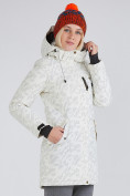 Оптом Куртка парка зимняя женская белого цвета 1949Bl в Казани, фото 4