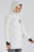 Оптом Куртка парка зимняя женская белого цвета 1949Bl в Воронеже, фото 8