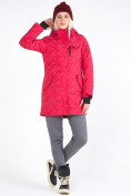 Оптом Куртка парка зимняя женская розового цвета 1949R
