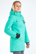 Оптом Куртка парка зимняя женская зеленого цвета 1949Z в Новосибирске, фото 4