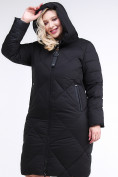 Оптом Куртка зимняя женская одеяло черного цвета 1959_01Ch в Казани, фото 5