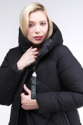 Оптом Куртка зимняя женская одеяло черного цвета 1959_01Ch в Новосибирске, фото 6