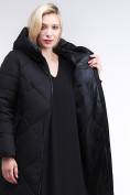 Оптом Куртка зимняя женская одеяло черного цвета 1959_01Ch в Омске, фото 7