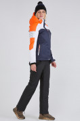 Оптом Женский зимний горнолыжный костюм темно-синего цвета 019601TS в Новосибирске
