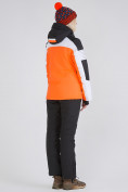 Оптом Женская зимняя горнолыжная куртка оранжевого цвета 19601O в Челябинске, фото 7