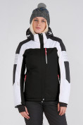Оптом Женская зимняя горнолыжная куртка черного цвета 19601Ch