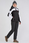 Оптом Женская зимняя горнолыжная куртка черного цвета 19601Ch, фото 2