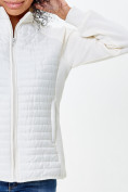 Оптом Молодежная стеганная куртка женская белого цвета 1960Bl в Казани, фото 4