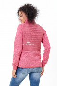 Оптом Молодежная стеганная куртка женская розового цвета 1960R в Казани, фото 3