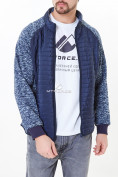 Оптом Молодежная стеганная куртка мужская темно-синего цвета 1961TS, фото 4