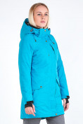 Оптом Куртка парка зимняя женская голубого цвета 19621Gl в Воронеже, фото 3