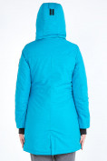 Оптом Куртка парка зимняя женская голубого цвета 19621Gl в Казани, фото 6