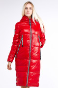 Оптом Куртка зимняя женская классическая красного цвета 1962_14Kr, фото 4