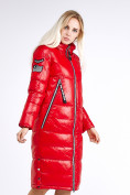 Оптом Куртка зимняя женская классическая красного цвета 1962_14Kr, фото 6