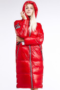 Оптом Куртка зимняя женская классическая красного цвета 1962_14Kr, фото 8