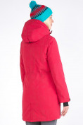 Оптом Куртка парка зимняя женская малинового цвета 19622M в Уфе, фото 4