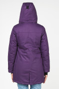 Оптом Куртка парка зимняя женская фиолетового цвета 1963F в Казани, фото 5
