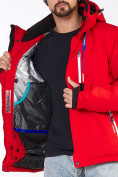 Оптом Мужская зимняя горнолыжная куртка красного цвета 1966Kr в Воронеже, фото 6