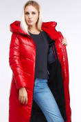 Оптом Куртка зимняя женская молодежная красного цвета 1969_14Kr в Перми, фото 7