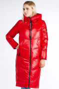Оптом Куртка зимняя женская молодежная красного цвета 1969_14Kr в Перми, фото 3