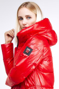 Оптом Куртка зимняя женская молодежная красного цвета 1969_14Kr в Перми, фото 6