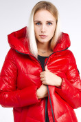 Оптом Куртка зимняя женская молодежная красного цвета 1969_14Kr в Перми, фото 8