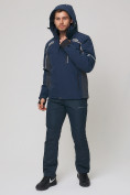 Оптом Мужской зимний горнолыжный костюм MTFORCE темно-синего цвета 01971TS в Перми, фото 4