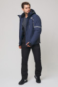 Оптом Мужская зимняя горнолыжная куртка MTFORCE темно-синего цвета 1971-1TS, фото 2