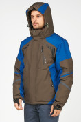 Оптом Мужская зимняя горнолыжная куртка цвета хаки 1972Kh, фото 3