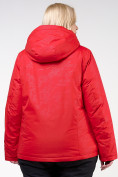 Оптом Куртка горнолыжная женская большого размера красного цвета 21982Kr, фото 11