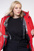 Оптом Куртка горнолыжная женская большого размера красного цвета 21982Kr в Казани, фото 8