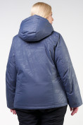 Оптом Куртка горнолыжная женская большого размера синего цвета 21982S в Перми, фото 9