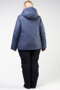 Оптом Костюм горнолыжный женский большого размера синего цвета 021982S в  Красноярске, фото 6