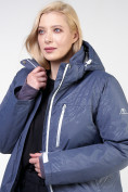 Оптом Куртка горнолыжная женская большого размера синего цвета 21982S в  Красноярске, фото 5