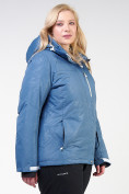 Оптом Куртка горнолыжная женская большого размера голубого цвета 21982Gl в Сочи, фото 2