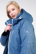 Оптом Куртка горнолыжная женская большого размера голубого цвета 21982Gl в Новосибирске, фото 6