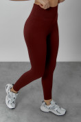 Оптом Спортивный костюм для фитнеса женский бордового цвета 20006Bo, фото 18