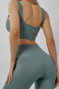 Оптом Спортивный костюм для фитнеса женский бирюзового цвета 20006Br в Саратове, фото 11