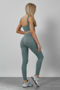 Оптом Спортивный костюм для фитнеса женский бирюзового цвета 20006Br, фото 5