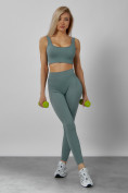 Оптом Спортивный костюм для фитнеса женский бирюзового цвета 20006Br, фото 8