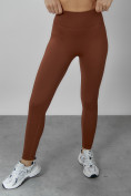 Оптом Спортивный костюм для фитнеса женский коричневого цвета 20006K в Казани, фото 15