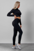 Оптом Спортивный костюм для фитнеса женский черного цвета 20007Ch, фото 16